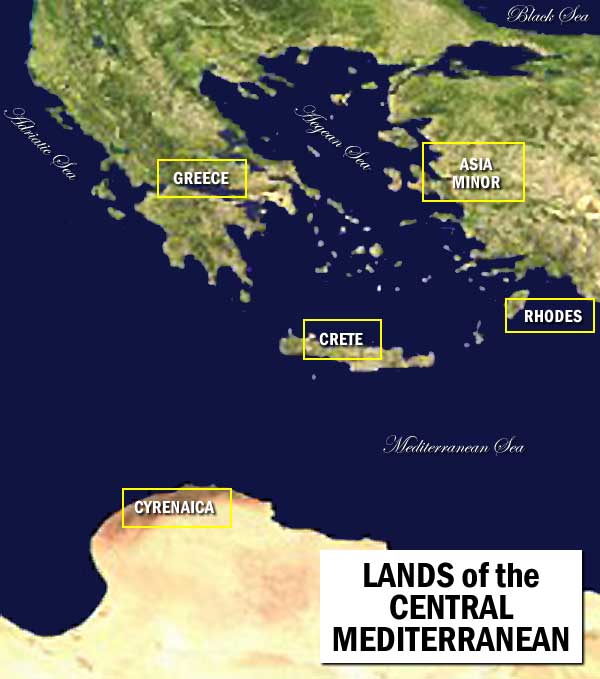 Lands of the centralMediterranean