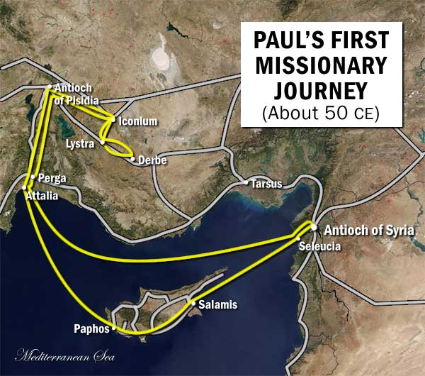 first missionary journey from satellite