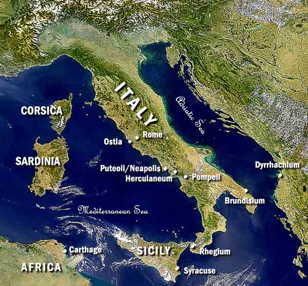 italy from satellite