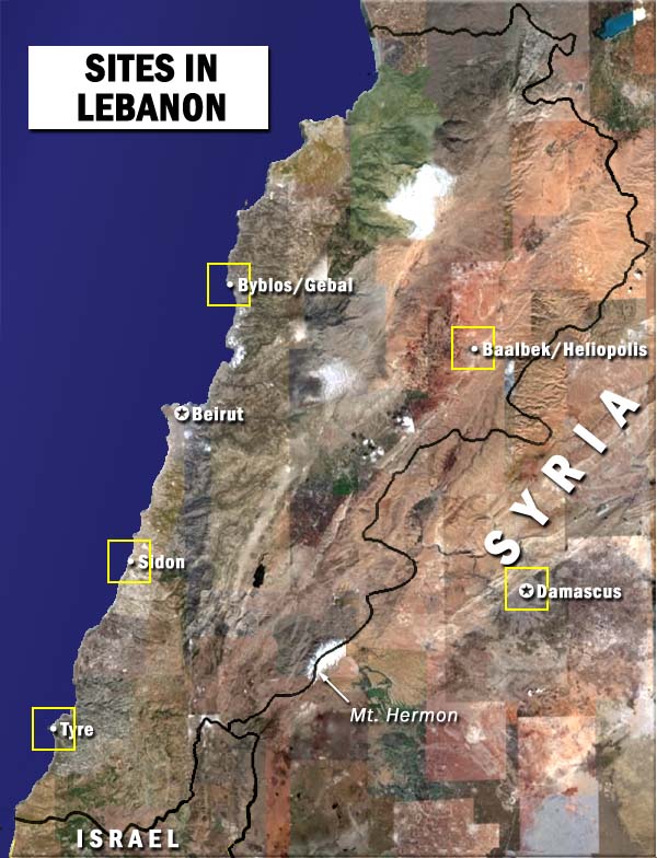 lebanon from satellite
