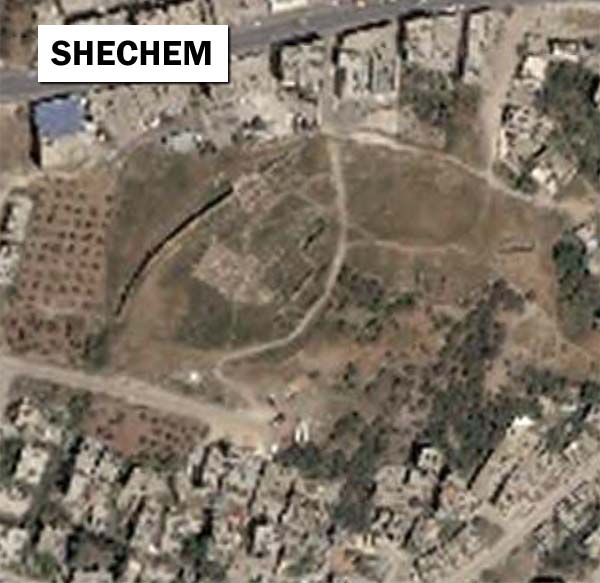 shechem from satellite