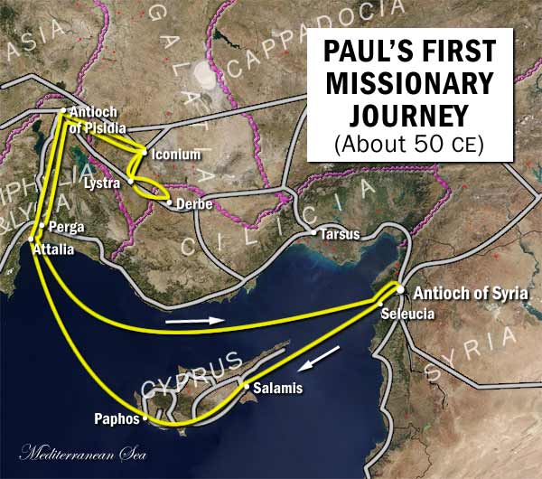 first missionary journey from satellite