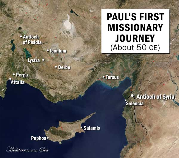 first missionary journey from satellite