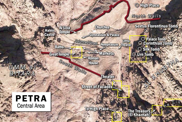 petra from satellite