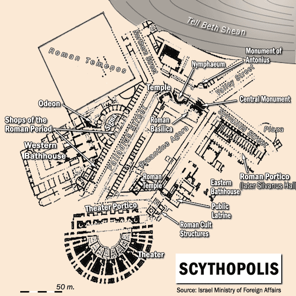 beth shean/scythopolis from satellite